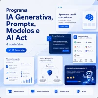 programa formaçáo ia generativa prompts modelos de IA e AI Act