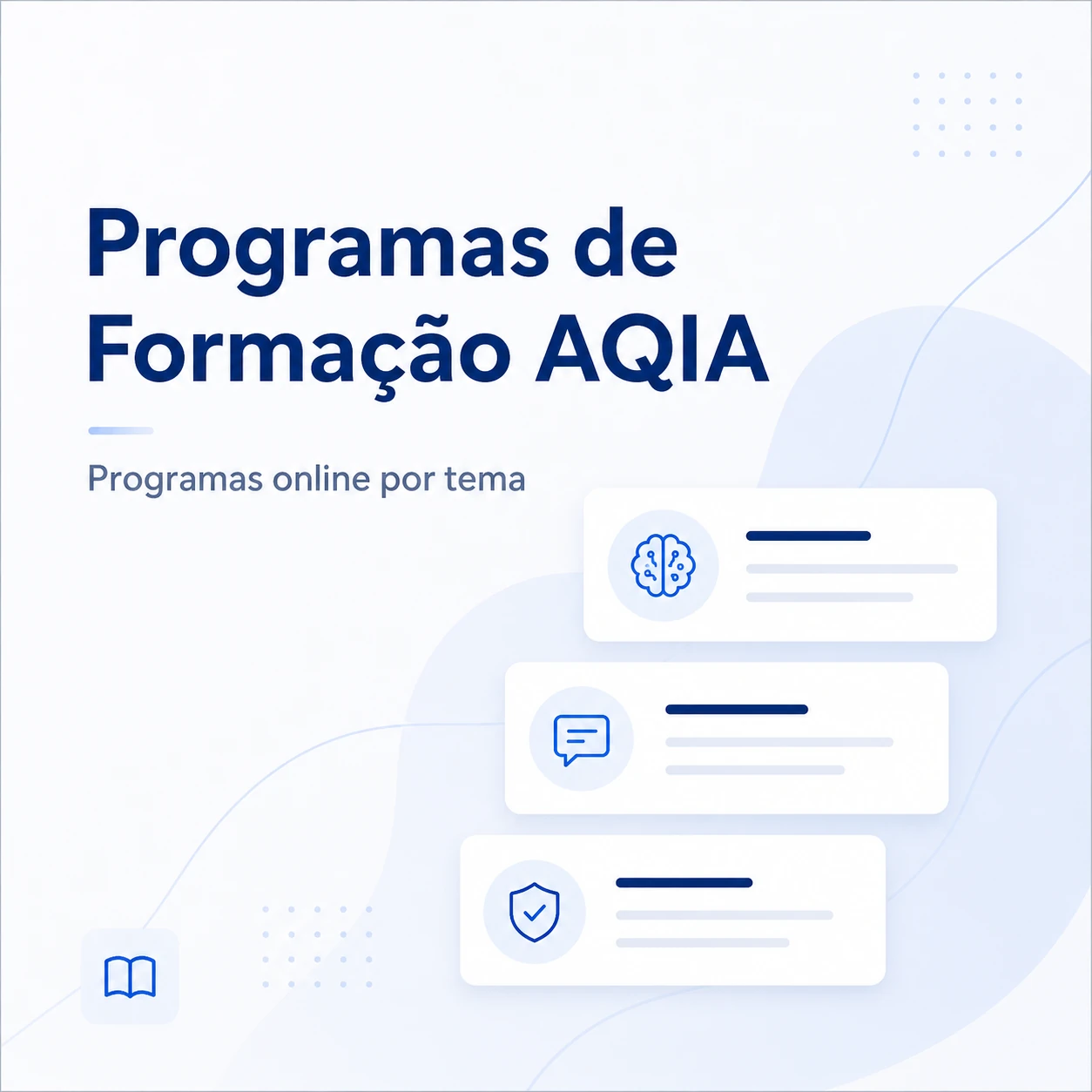 Imagem dos programas de formação em Inteligência Artificial da AQIA